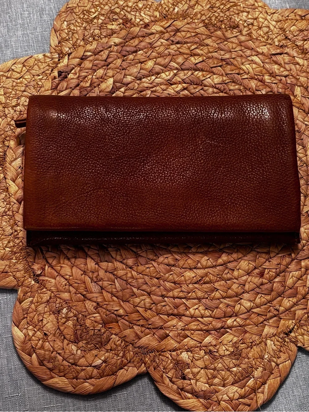 Latico Leathers Eloise Envelope Wallet In Cognac.